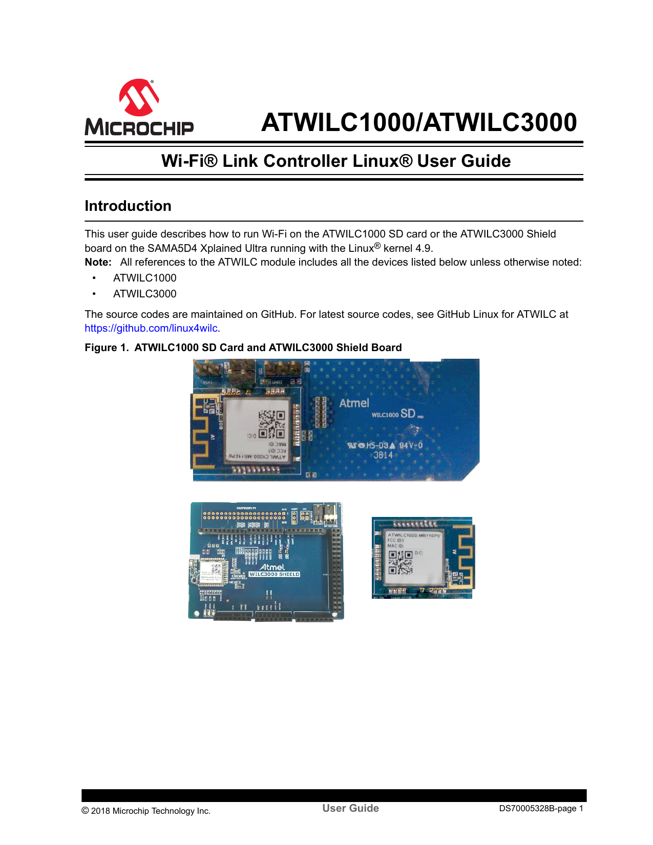 Microchip Technology - ATWILC1000-MR110PB 802.11 Wireles LAN