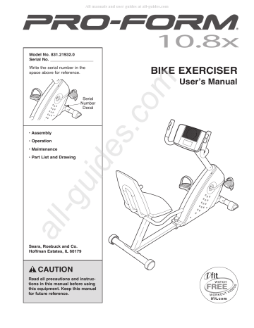 Cycle trainer 390r discount exercise bike manual