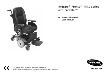5.17.3 Adjusting the length of the legrest. Invacare Pronto M41 | Manualzz