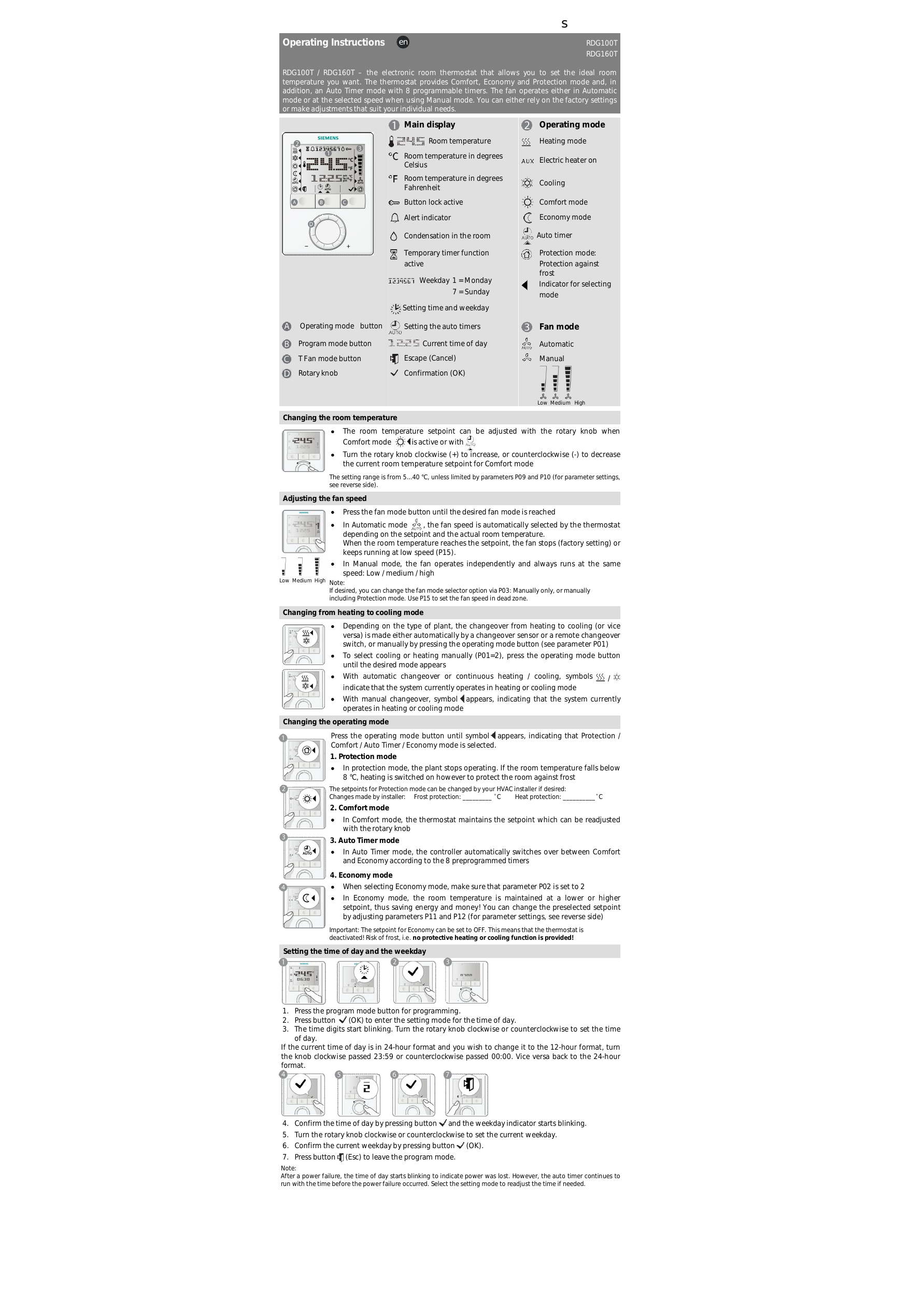 Manual discount termostato siemens