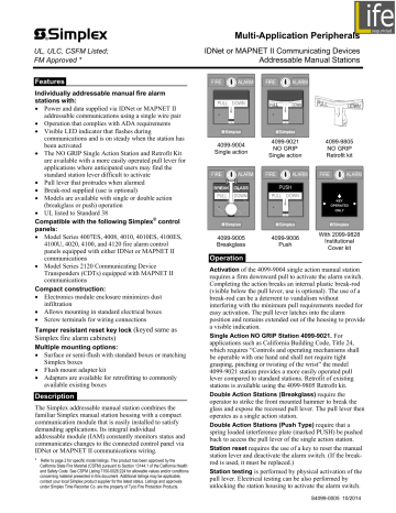 Simplex 4099-9004 Quick Start Manual | Manualzz