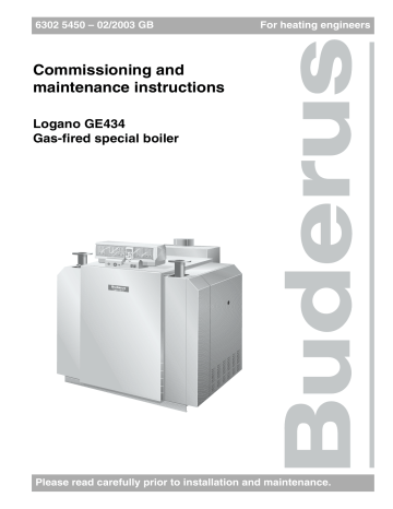 Buderus Logano GE434 Installation And Maintenance Instruction | Manualzz