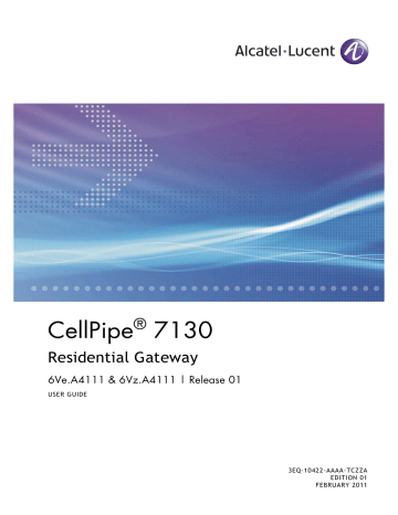 Alcatel-Lucent CellPipe 7130 User guide | Manualzz