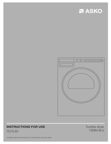 Tumble dryer - T208VW - ASKO