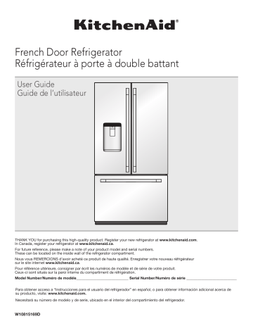 KitchenAid KRFC704FBS French Door Refrigerator User Guide | Manualzz