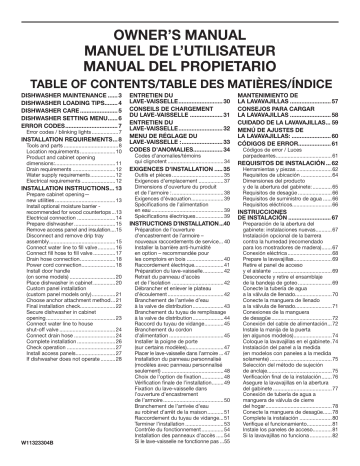 Whirlpool WDTA50SAKZ, WDT750SAKZ Owner's manual | Manualzz
