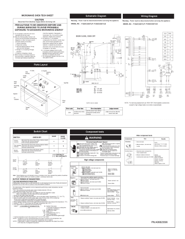 Frigidaire FGMO3067UF Built-In Microwave Wiring Diagram | Manualzz