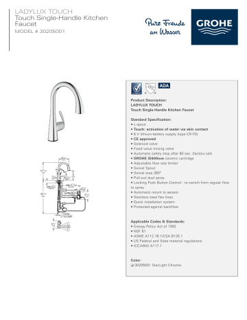 Grohe 30205dc2 Specification Manualzz