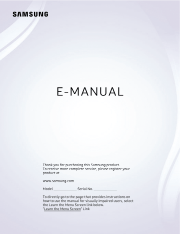 Samsung UN50TU7000FXZA Ultra HD 4K TV Owner's Manual | Manualzz