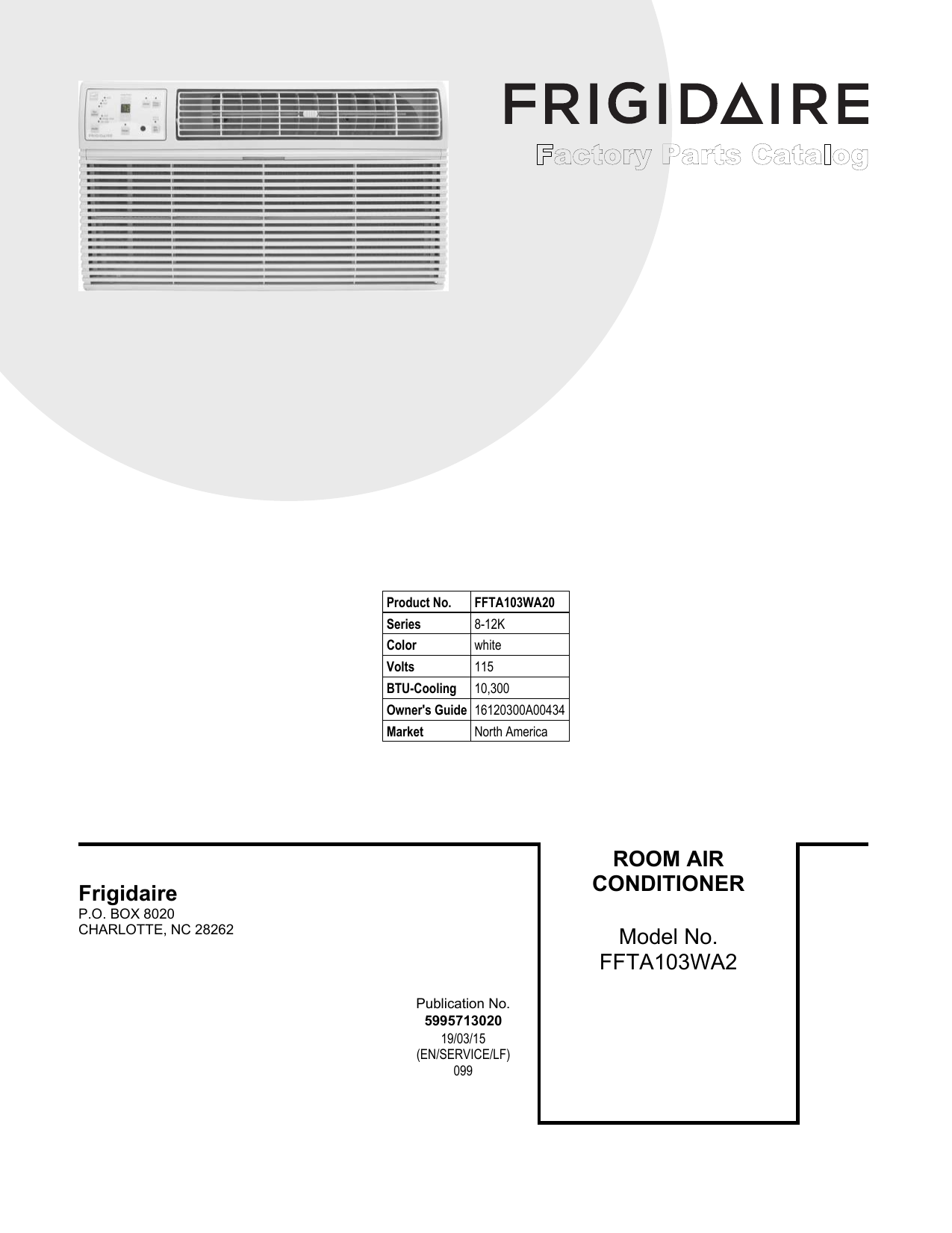 frigidaire ffta103wa2