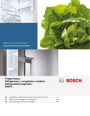 Bosch B36CT81SNS Refrigerator User Manual | Manualzz