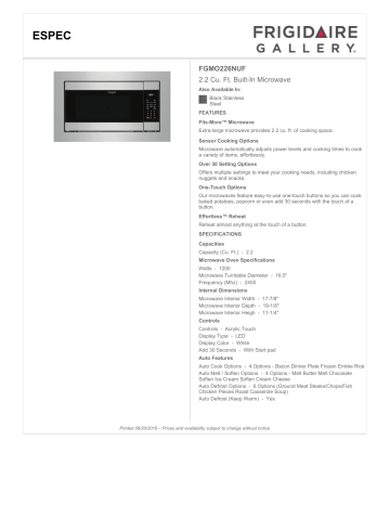 Fgmo226nuf microwave deals