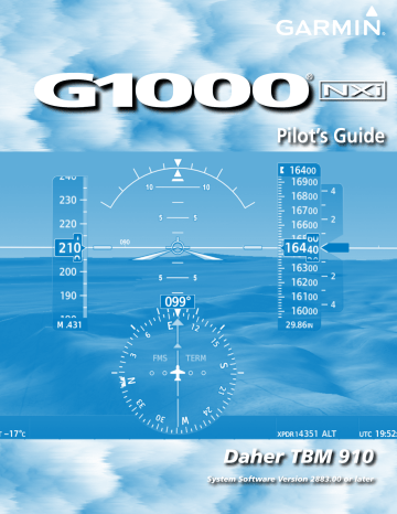 Garmin G1000 NXi - Socata TBM 910 Quick Reference Guide | Manualzz