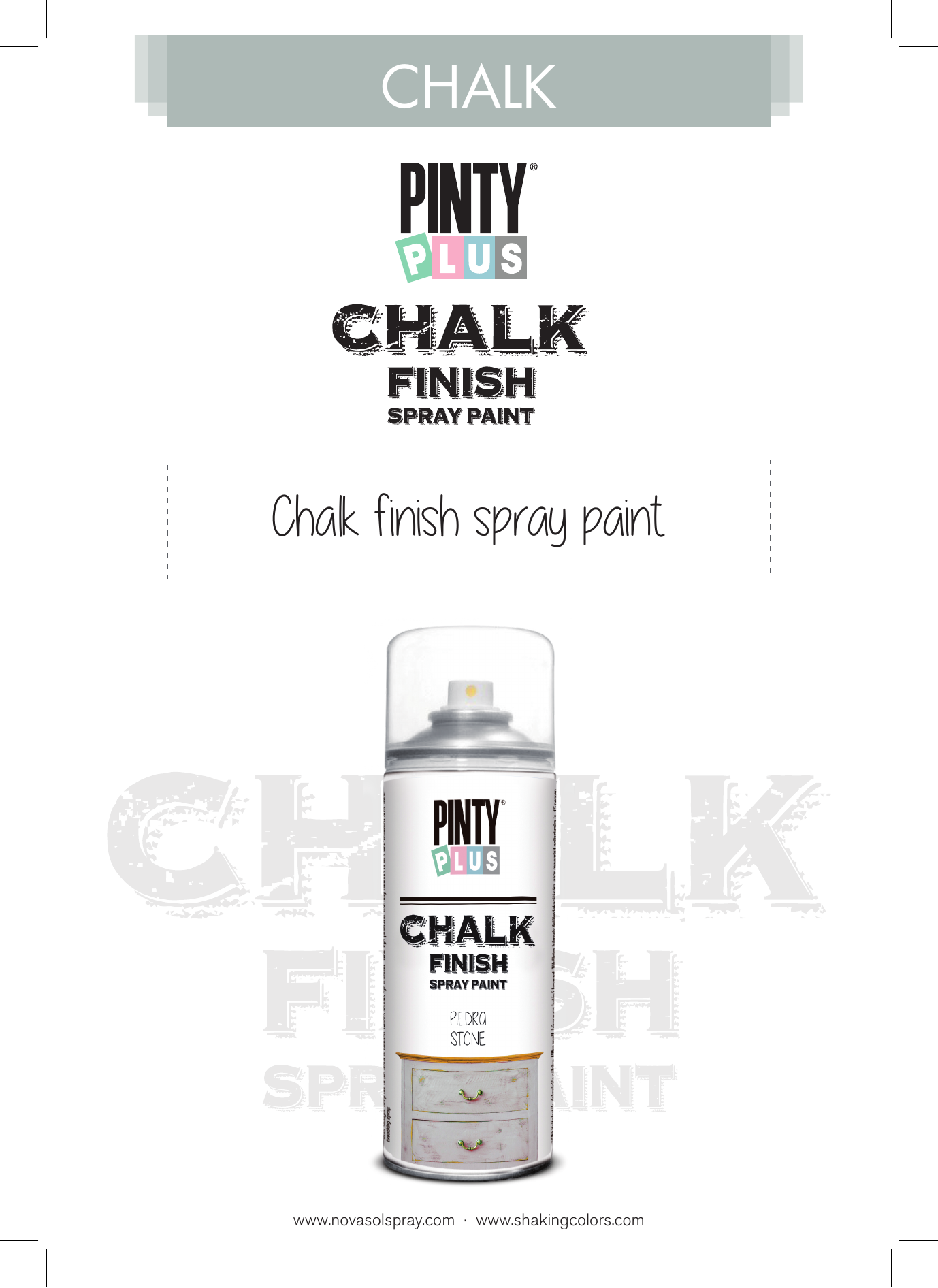 Pintyplus 797 Chalk Finish Spray Paint 400 ml Turquoise