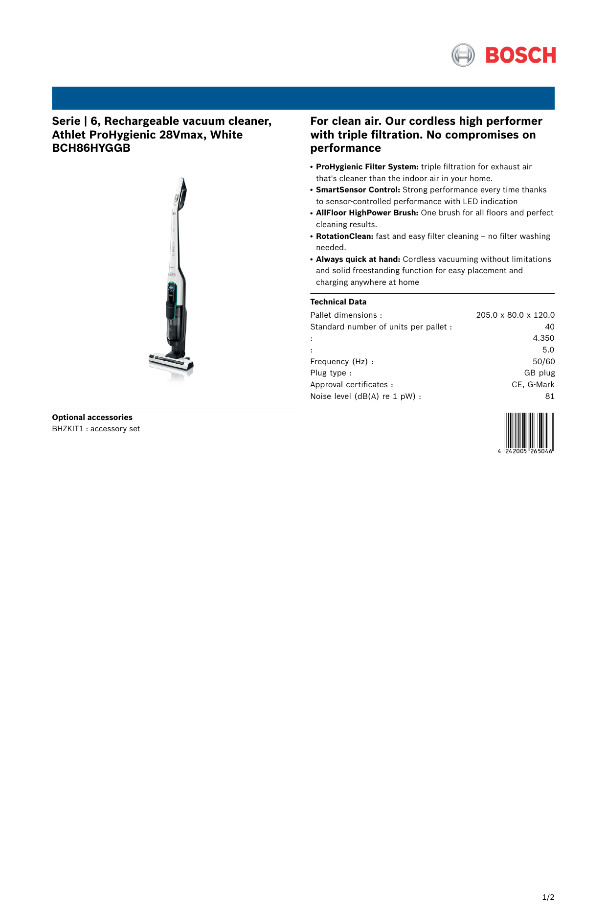 athlet prohygienic 28vmax