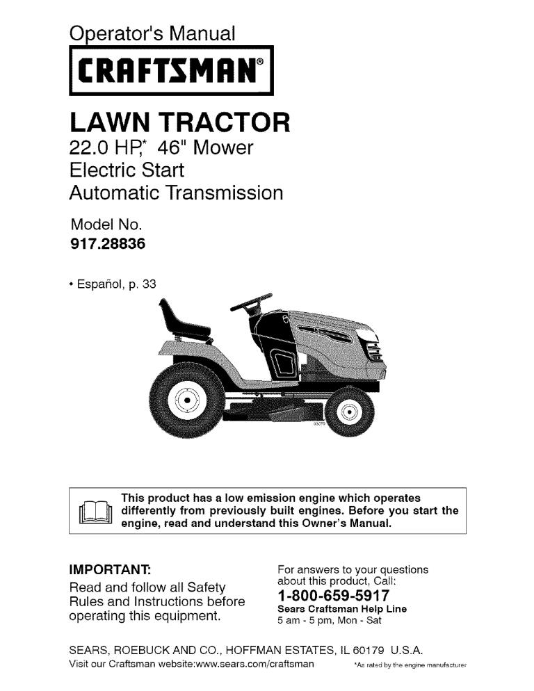 Craftsman 917288360 Owner's manual | Manualzz