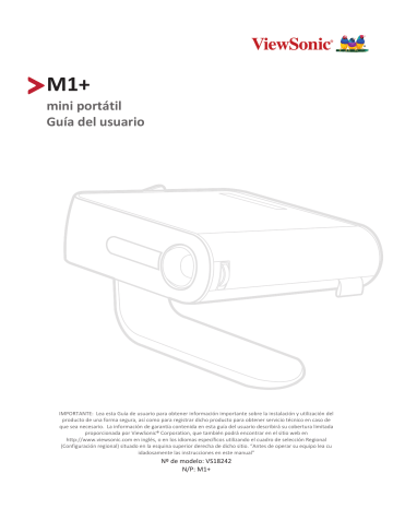 ViewSonic M1+-2-S PROJECTOR Guía del usuario | Manualzz