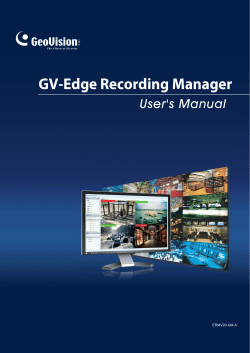 Geovision Gv Edge Recording Manager Quick Start Guide User S Manual Manualzz Com