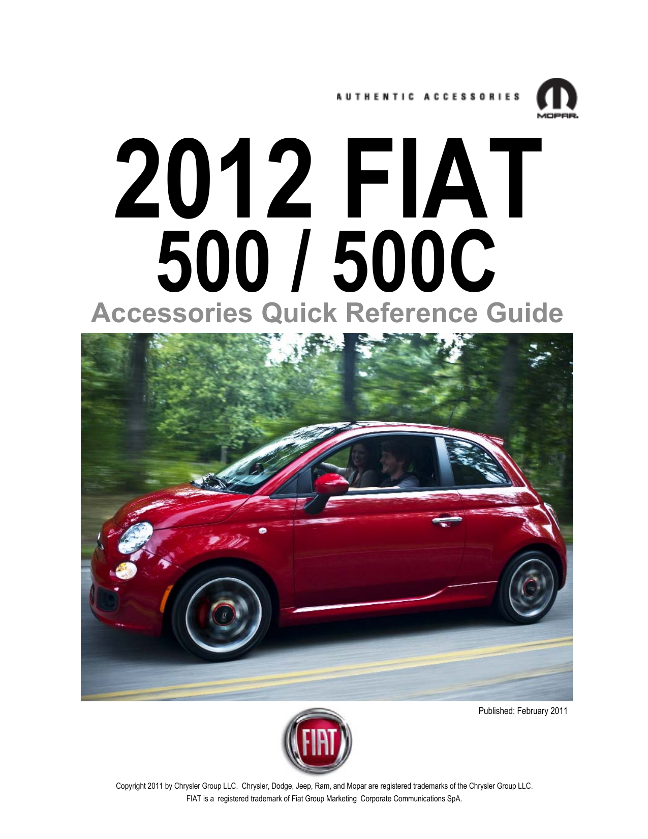 Fiat Genuine Accessories 82212744 Window Mount Ski Carrier 500/500C 