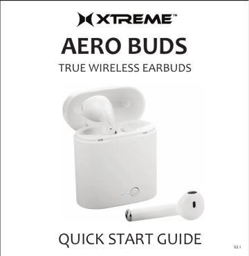 Xtreme XBE9 0107 BLK Aero Buds True Wireless Earbuds Manual Manualzz