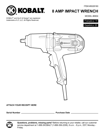 Kobalt 0028180 6904 Manual Manualzz