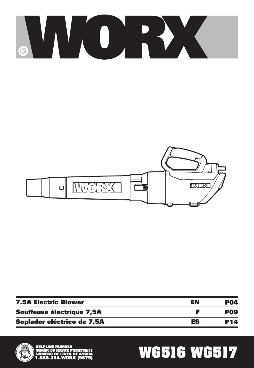 Worx WG517 WG516 Owner s manual Manualzz