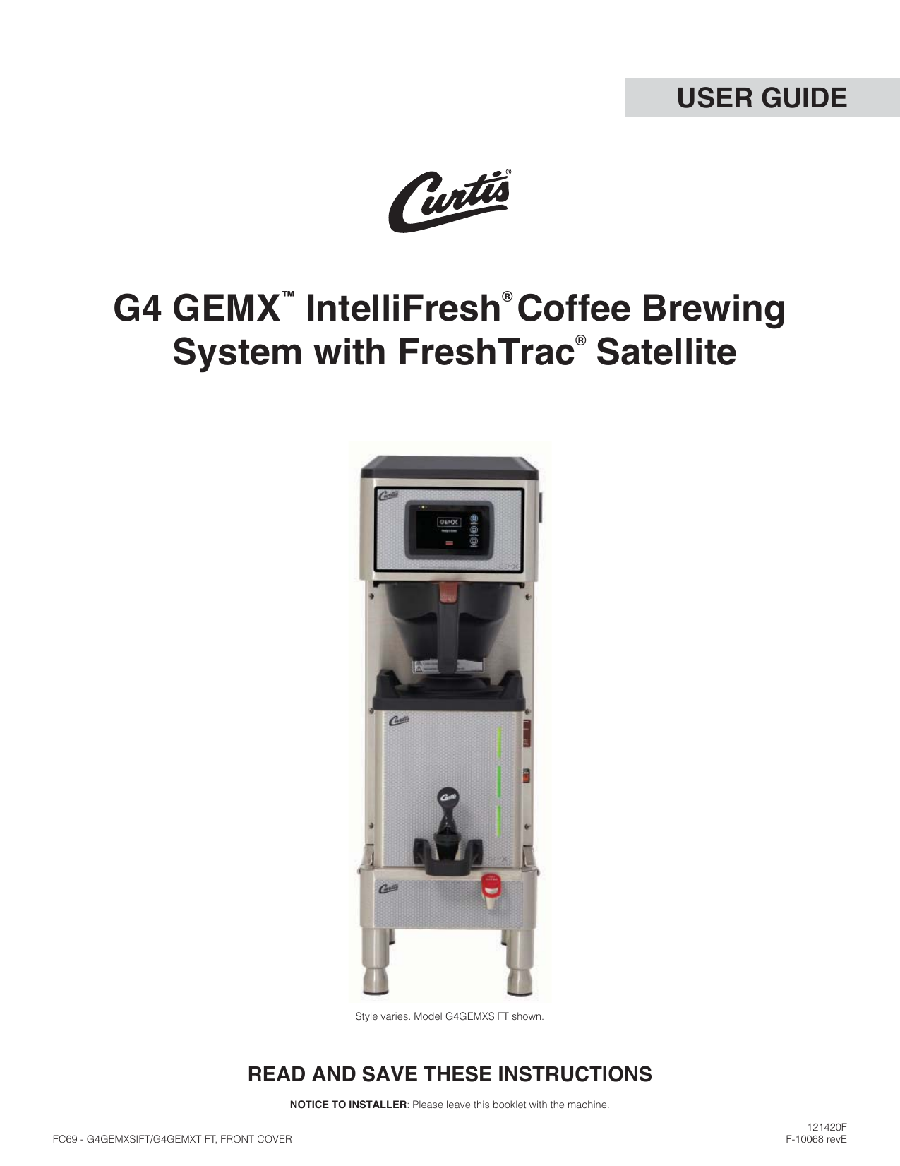 Curtis TP15S10A5100 G3 ThermoPro Single 1.5 Gallon Coffee Brewer with  Thermal FreshTrac Dispenser - 220V