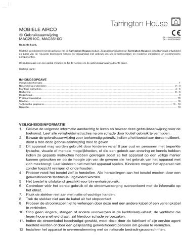 Tarrington House MAC2510C Owner Manual | Manualzz