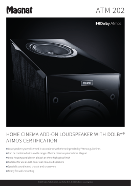 Magnat Audio ATM 202 (Signature Atmos Speaker) Additional speakers Data Sheet