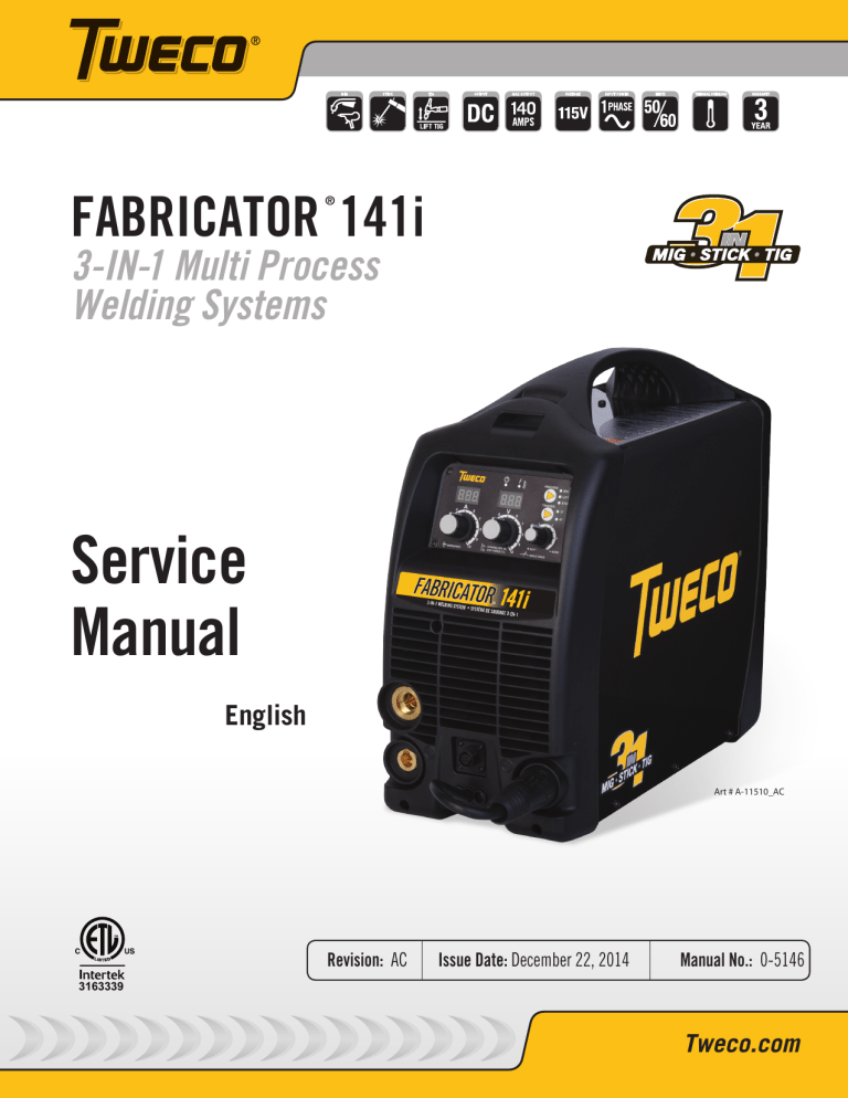 ESAB FABRICATOR® 141i 3-IN-1 Multi Process Welding Systems User manual ...