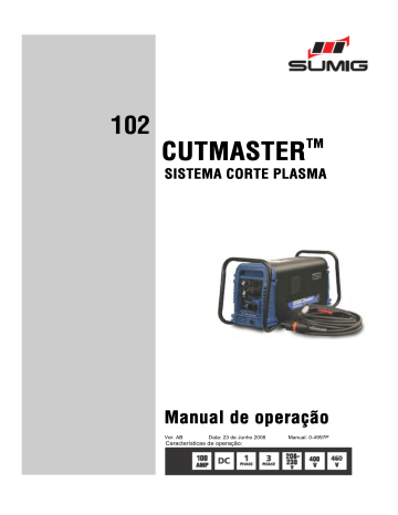 ESAB 102 CUTMASTER™ Plasma Cutting System Manual Do Usuário | Manualzz