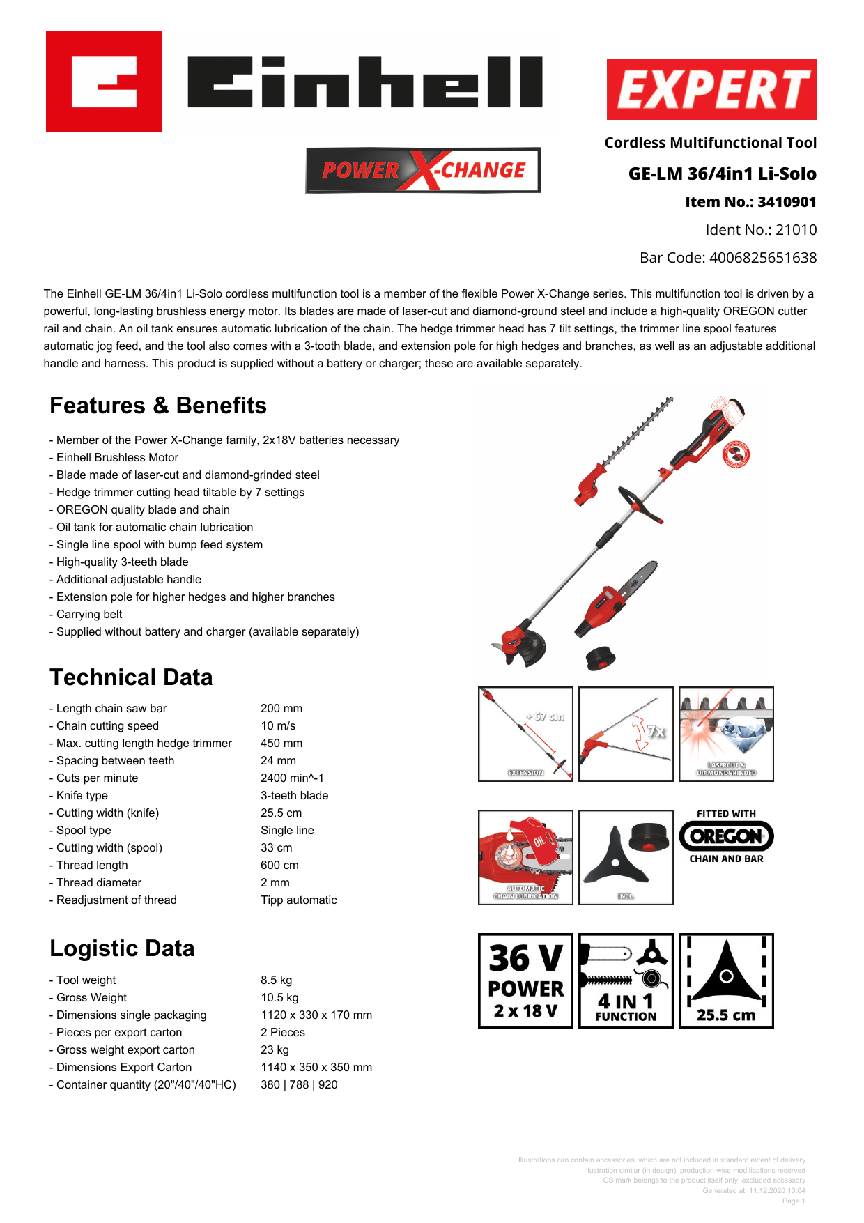 Einhell Ge Lm 36 4in1 Li Solo User Manual Manualzz