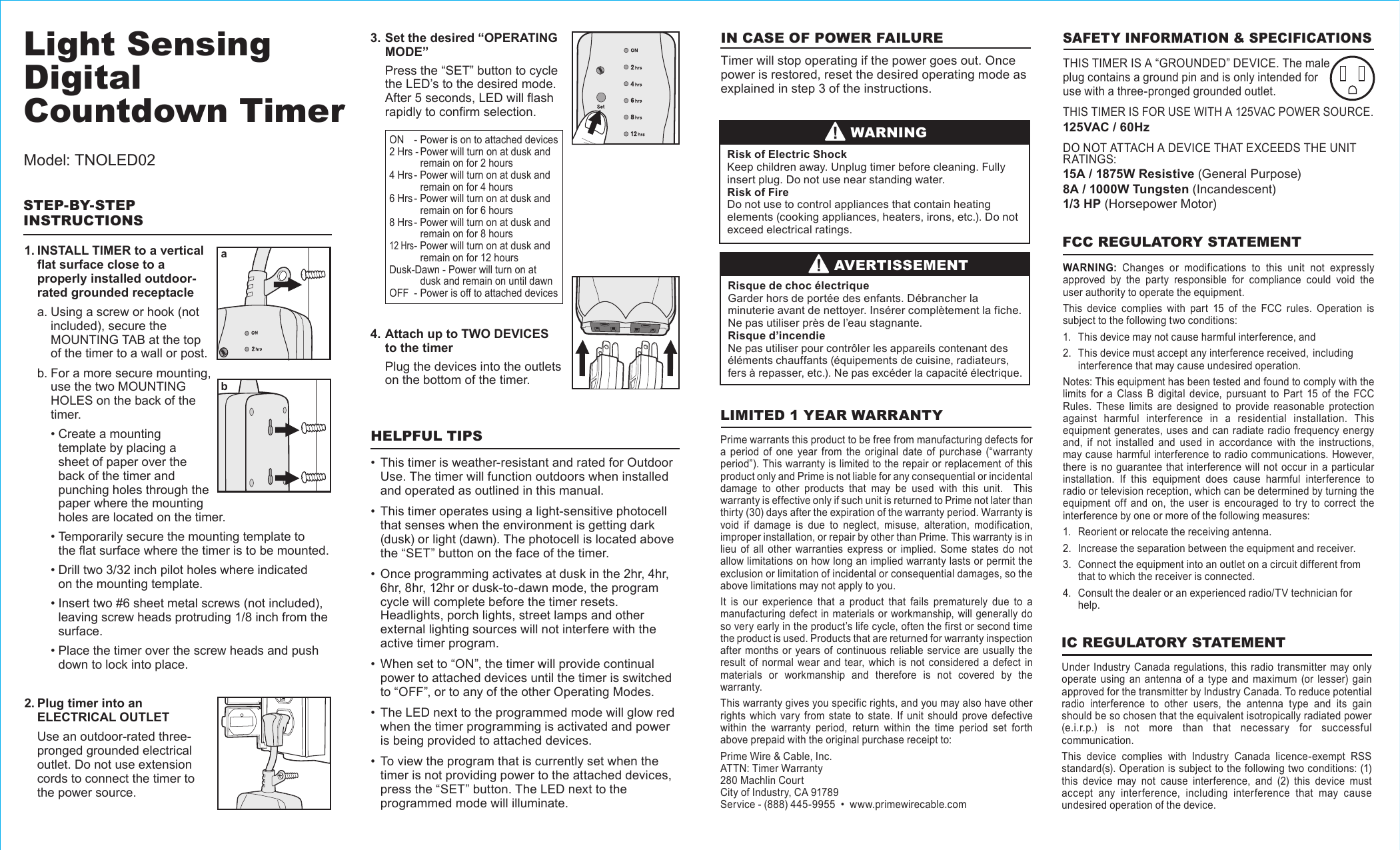 Polder TMR-900 Twist Digital Kitchen Timer Instruction Manual