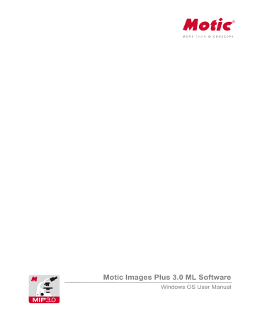 Motic Images Plus 3.0 ML Software User Manual | Manualzz