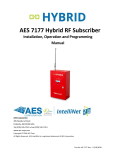 AES 7177H-88-ULP Hybrid Subscriber Manual
