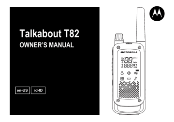 Motorola TALKABOUT T82 Owner's Manual | Manualzz