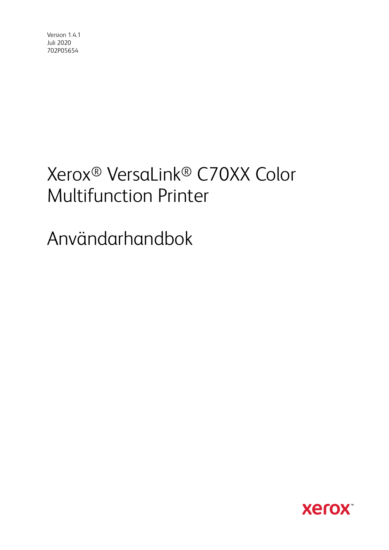 Xerox VersaLink C7020/C7025/C7030 Multifunction Printer 