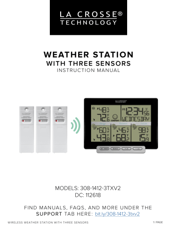 La Crosse 308-1412-3TX-INT Wireless Weather Station