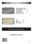 Venmar Solo 2.0 ES HRV Air Exchanger User And Installer Manual