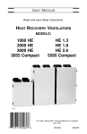 Venmar 45300 Air exchanger User Guide