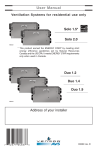 Venmar 45725 Air exchanger User Guide