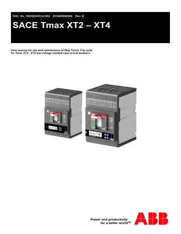 ABB SACE Tmax XT2, SACE Tmax XT4 User Manual | Manualzz