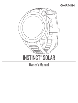 Garmin Instinct Solar Korisni ki priru nik Operativne