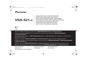 Pioneer VSX-521-K Owner Manual | Manualzz