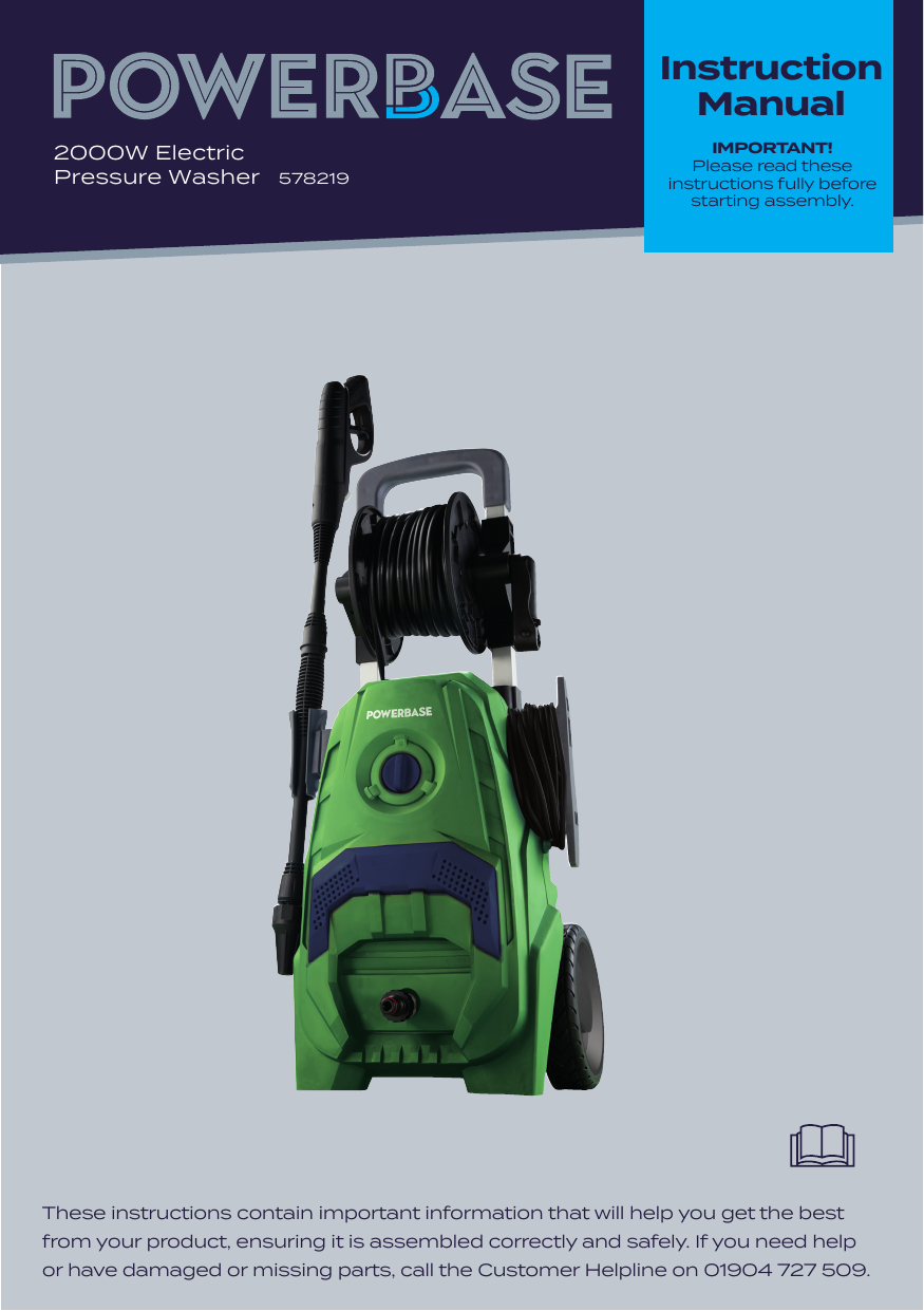 2000W Machine Only Qualcast Pressure Washer Pressure Washers