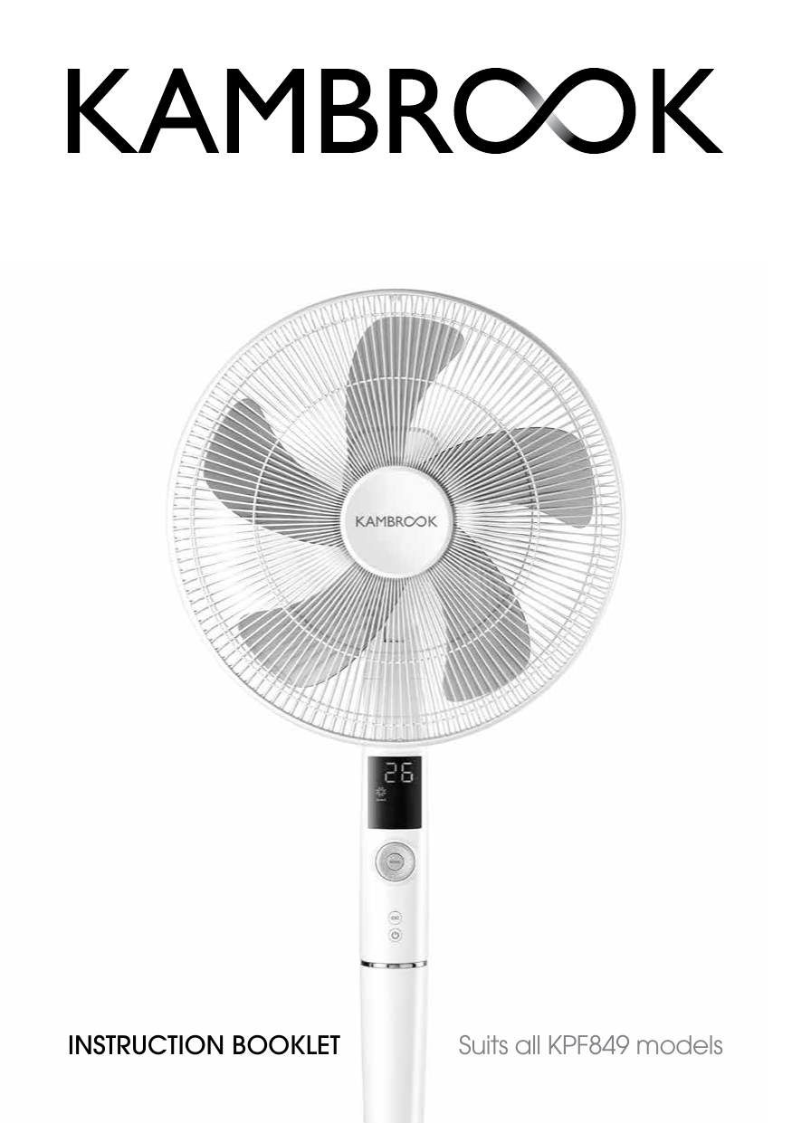 Kambrook 40cm DC Motor Pedestal Fan 