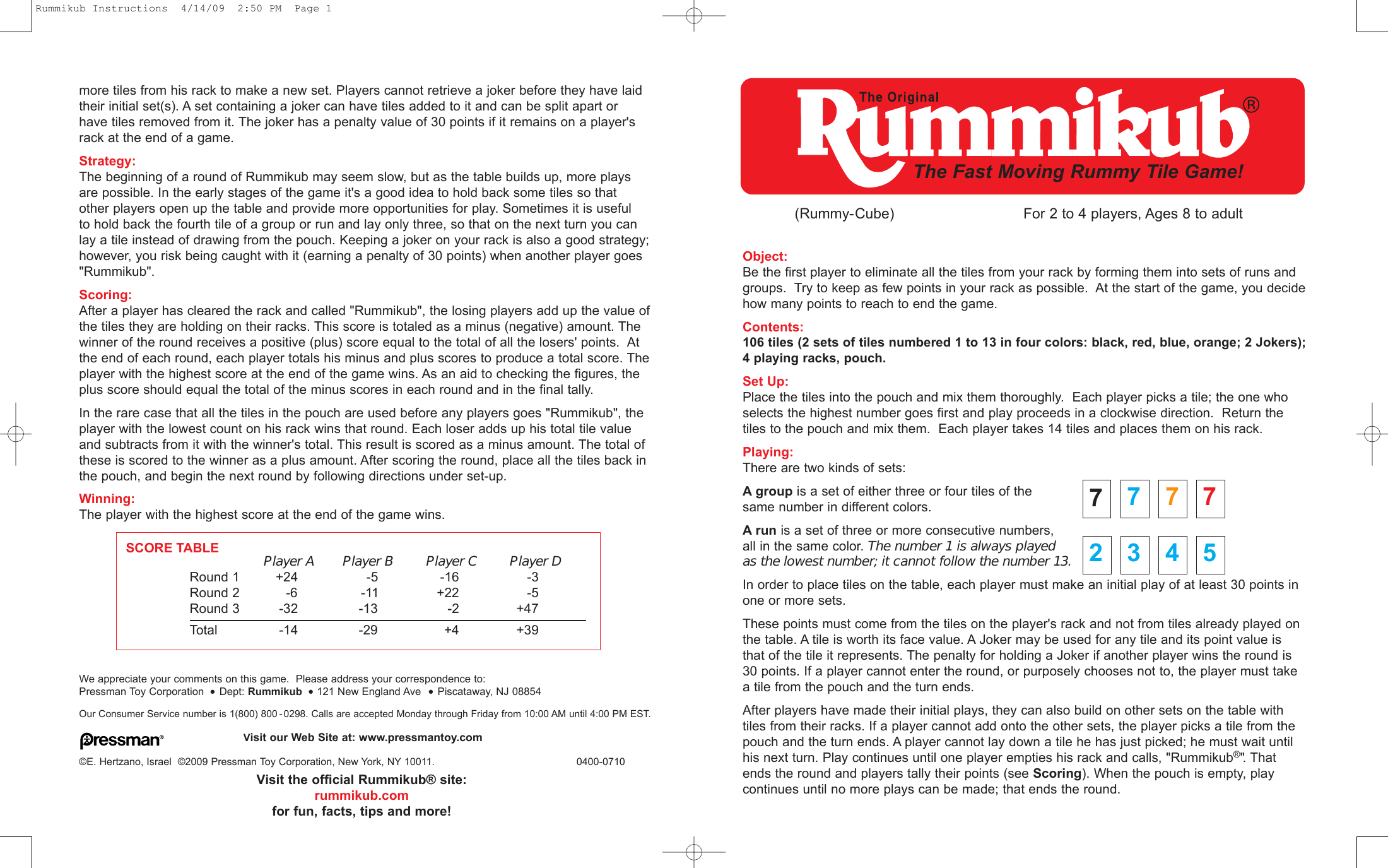 Jumbo Rummikub Owner Manual Manualzz