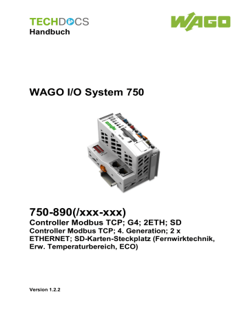 WAGO Controller Modbus TCP Benutzerhandbuch | Manualzz