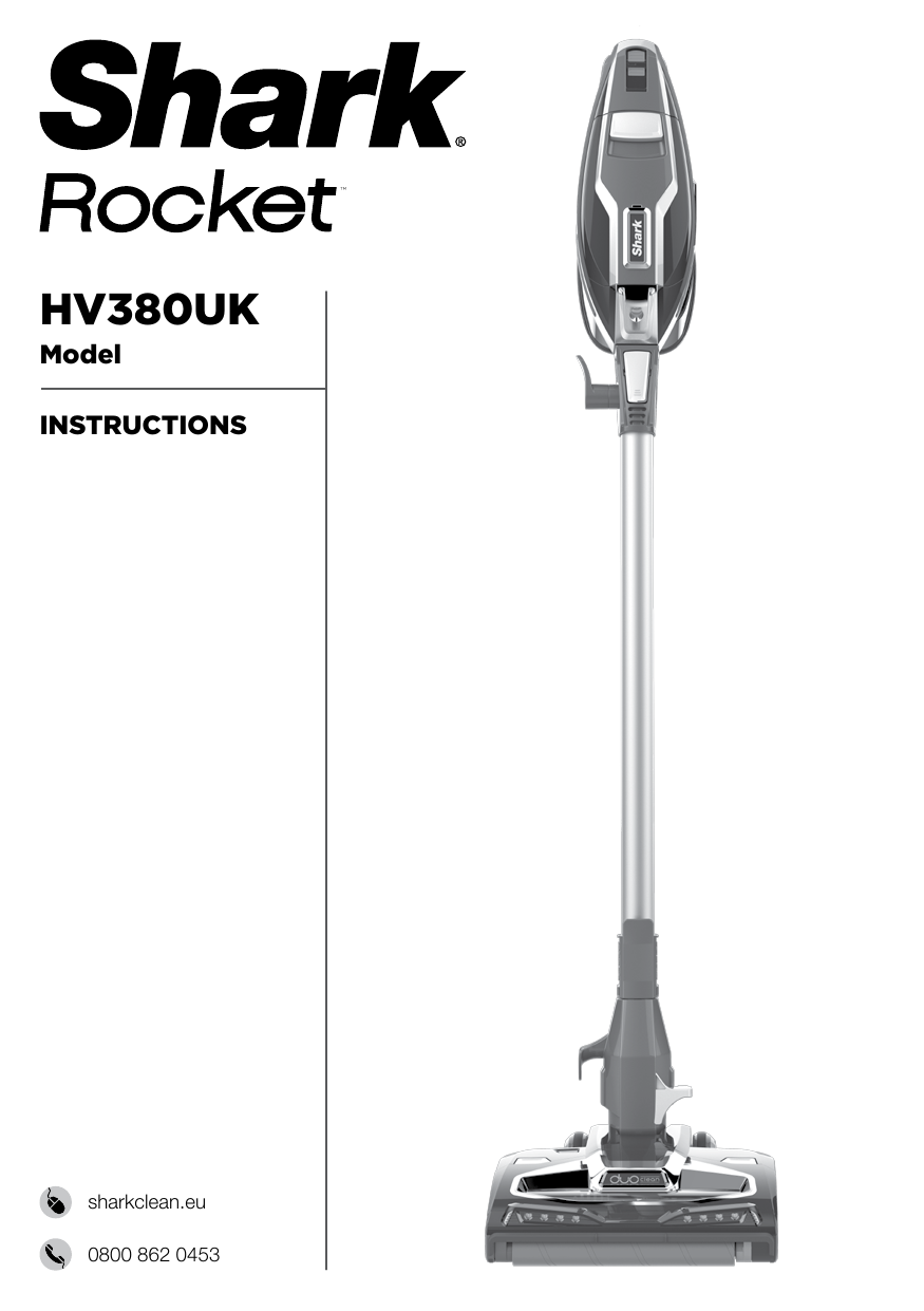 Shark HV380UK Rocket Stick Vacuum 
