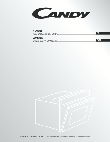 Candy ACOM 609XM Multifunction Oven and CLG64SPX Gas Hob Instruction Manual  | Manualzz